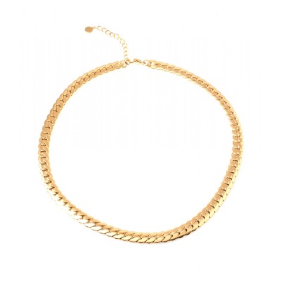 Επίχρυση πλατιά αλυσίδα λαιμού