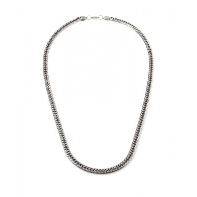 Πλεκτή στρόγγυλη αλυσίδα με μαύρη οξείδωση