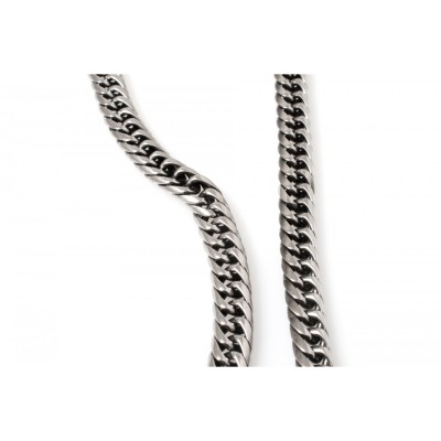 Πλεκτή στρόγγυλη αλυσίδα με μαύρη οξείδωση