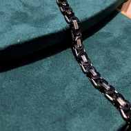 Βραχιόλι Chris μαύρο ασημί