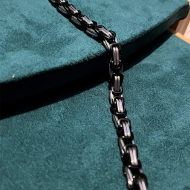 Βραχιόλι Leon μαύρο ασημί