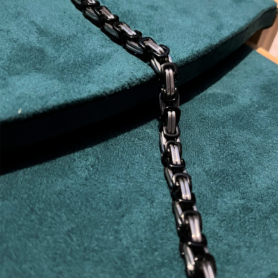 Βραχιόλι Leon μαύρο ασημί