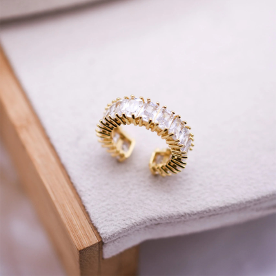 Δαχτυλίδι Sparkle χρυσό λευκό