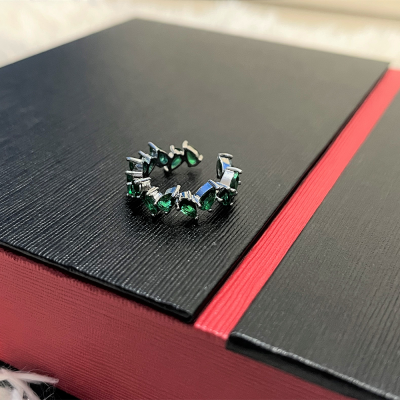 Δαχτυλίδι Emerald Stone ασημί