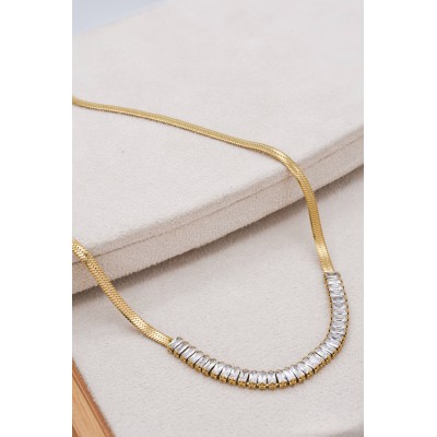 Κολιέ Snake Zircon χρυσό Κολιέ Snake Zircon χρυσό