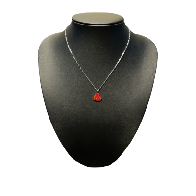 Κολιέ Valentine κόκκινο ασημί