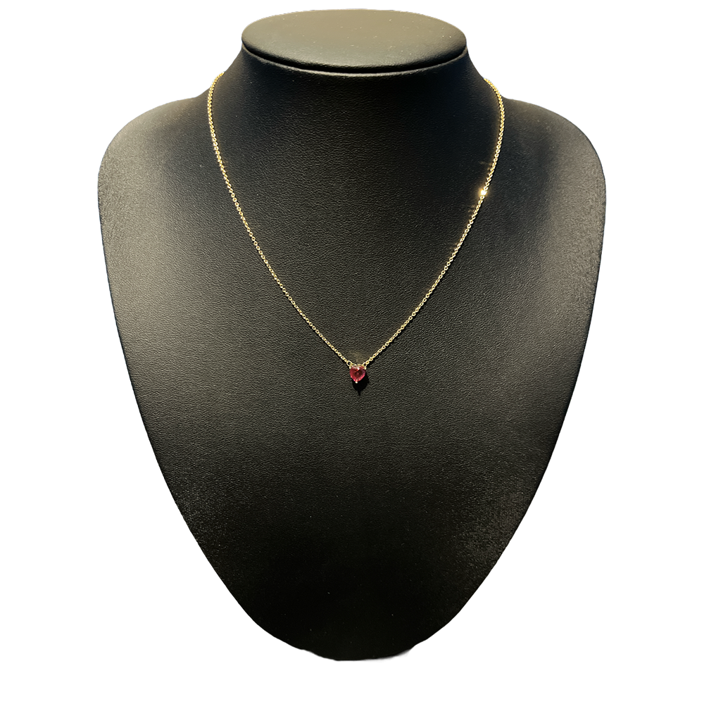 Κολιέ Elena κόκκινο χρυσό