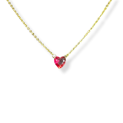 Κολιέ Elena κόκκινο χρυσό