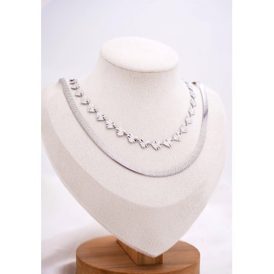 Κολιέ Glow ασημί Κολιέ Glow ασημί