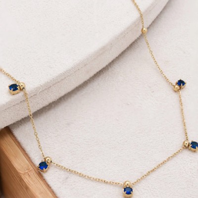 Κολιέ Azure Droplets χρυσό