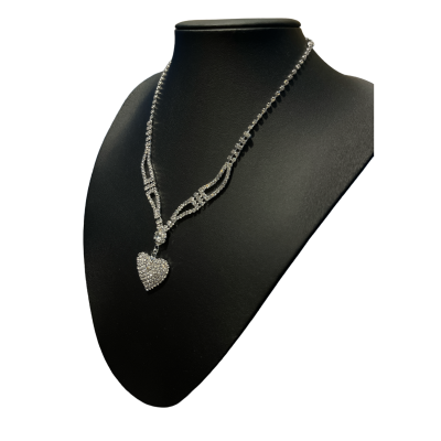 Σετ κολιέ και σκουλαρίκια My Heart ασημί 