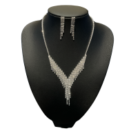 Σετ κολιέ και σκουλαρίκια Venus ασημί Σετ κολιέ και σκουλαρίκια Venus ασημί