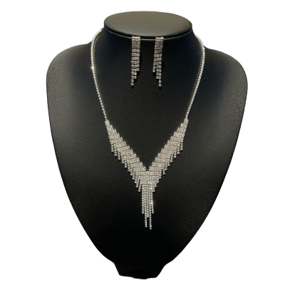 Σετ κολιέ και σκουλαρίκια Venus ασημί Σετ κολιέ και σκουλαρίκια Venus ασημί