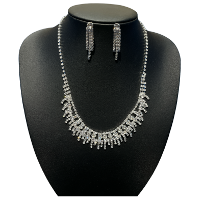 Σετ κολιέ και σκουλαρίκια Umbral ασημί Σετ κολιέ και σκουλαρίκια Umbral ασημί