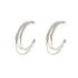 Σκουλαρίκια Triple Night ασημί