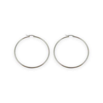 Σκουλαρίκια Night Loops Large ασημί