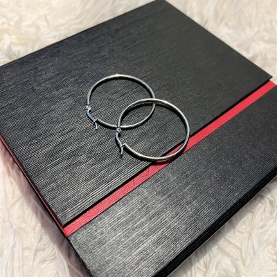 Σκουλαρίκια Night Loops Small ασημί