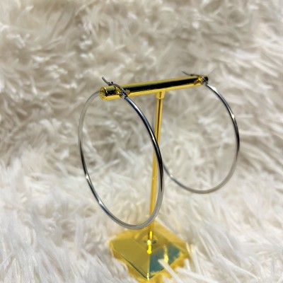 Σκουλαρίκια Night Loops Large ασημί