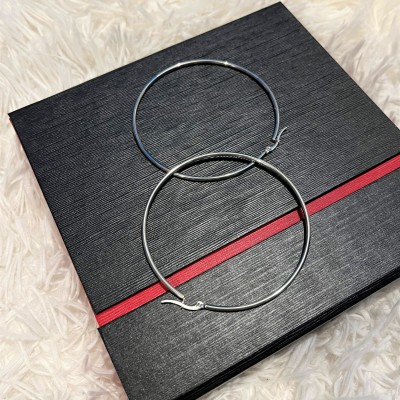 Σκουλαρίκια Night Loops XLarge ασημί