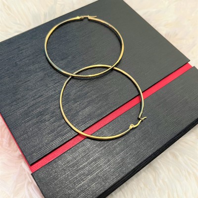 Σκουλαρίκια Night Loops XLarge χρυσά