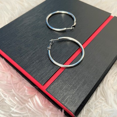 Σκουλαρίκια Moon ασημί