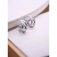 Σκουλαρίκια Triple Hoops ασημί