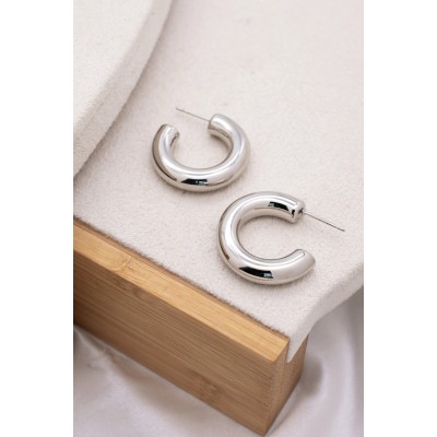 Σκουλαρίκια Big Hoops ασημί