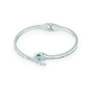 Βραχιόλι Green Eye Sneko ασημί