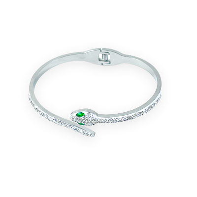 Βραχιόλι Green Eye Sneko ασημί