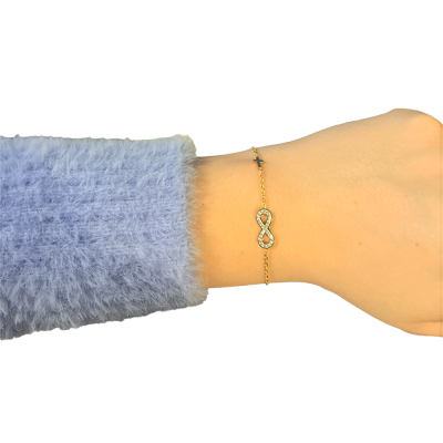 Βραχιόλι Infinity Cross χρυσό