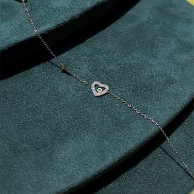 Βραχιόλι Cross Heart ασημί