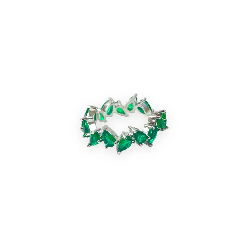 Δαχτυλίδι Emerald Stone ασημί Δαχτυλίδι Emerald Stone ασημί